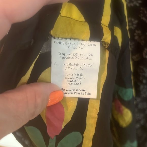 Anupamaa Floral Maxi silk & cotton combo Dress - Multicolor size medium - Picture 9 of 10